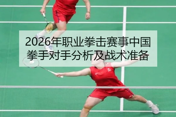 2026年职业拳击赛事中国拳手对手分析及战术准备 - 6686.com